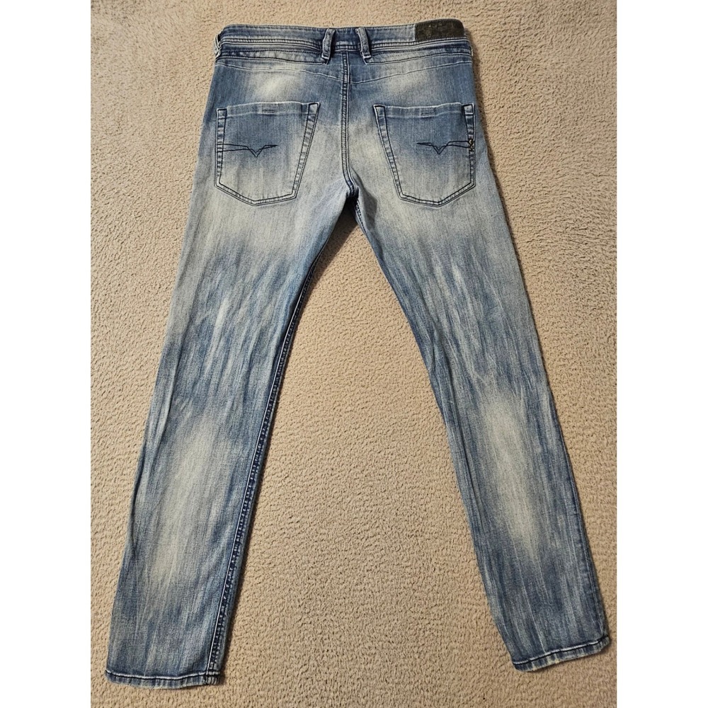 Diesel Belther Mens Regular Slim Tapered Stretch Jeans Blue Wash R823X 32x32